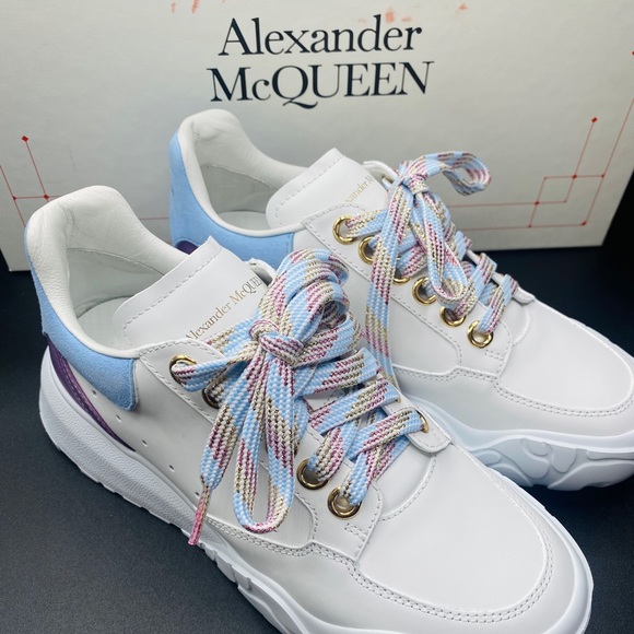 Alexander McQueen Women’s Court Leather Sneakers Size 8 NWB AUTHENTIC - Picture 3 of 12